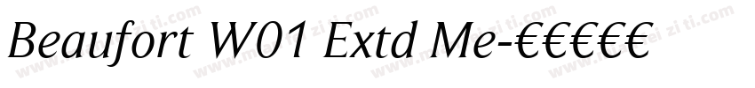 Beaufort W01 Extd Me字体转换